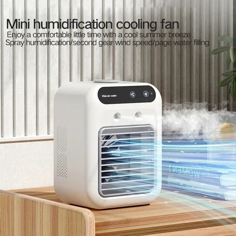 Wireless Air Conditioner Mini Portable Air Cooler Fan 500Ml Ice Water Spray Humidifier for Home Air Conditioning Mist Fan USB
