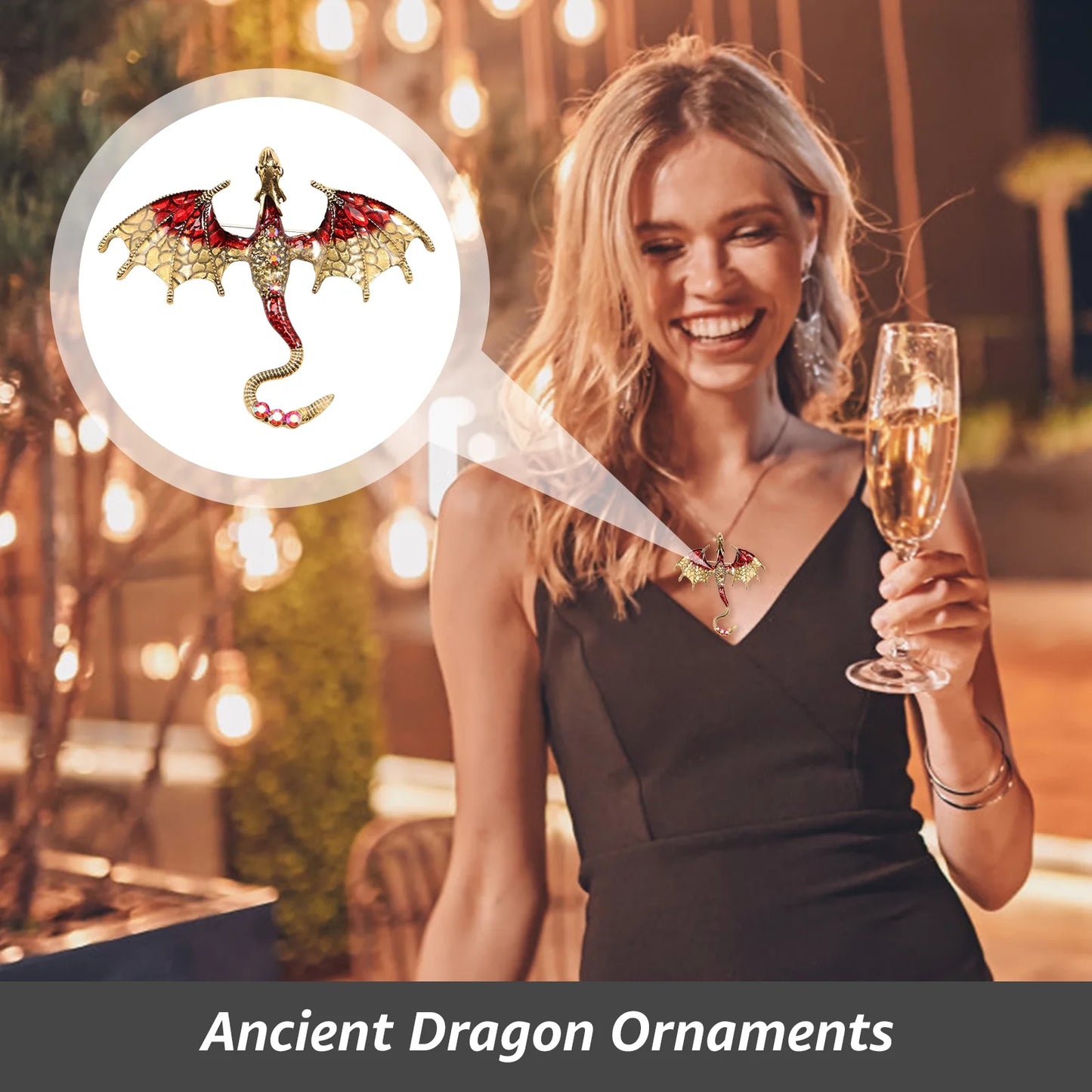 10Pcs Dragon Charms 3D Multicolor Metal Flying Dragon Pendant Set with Enamel Wings for Necklaces Jewelry Making