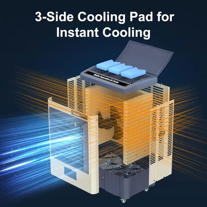 41" Swamp Cooler, 4800 CFM Evaporative Air Cooler with 10.6 Gallon Water Tank, Portable Outdoor Air Conditioner