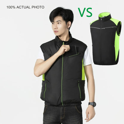Breathable Wearable Cooling Fan Vest for Summer Outdoor Fishing Cooling Vest Ice Fan Vest Heat Resistant Air Conditioner Clothes