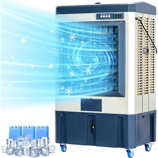 41" Swamp Cooler, 4800 CFM Evaporative Air Cooler with 10.6 Gallon Water Tank, Portable Outdoor Air Conditioner