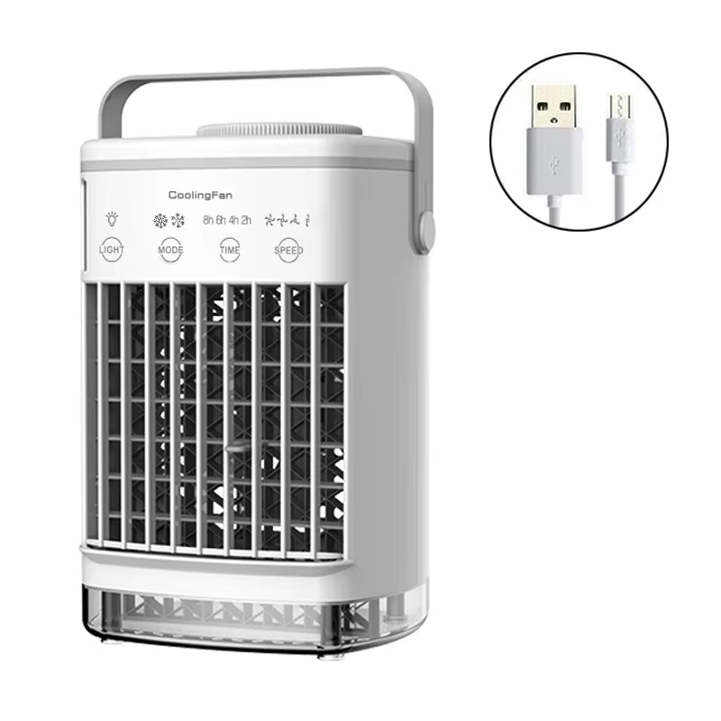 Portable Cooler Air Conditioner Mini Cooling Fans USB Air Conditioning 700ML Ice Water Air Conditioner with Humidifier for Home