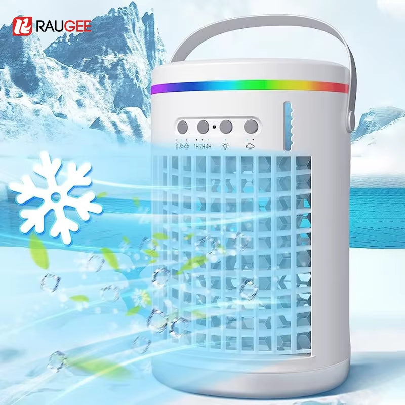 Portable Cooler Air Conditioner Mini Cooling Fans USB Air Conditioning 700ML Ice Water Air Conditioner with Humidifier for Home